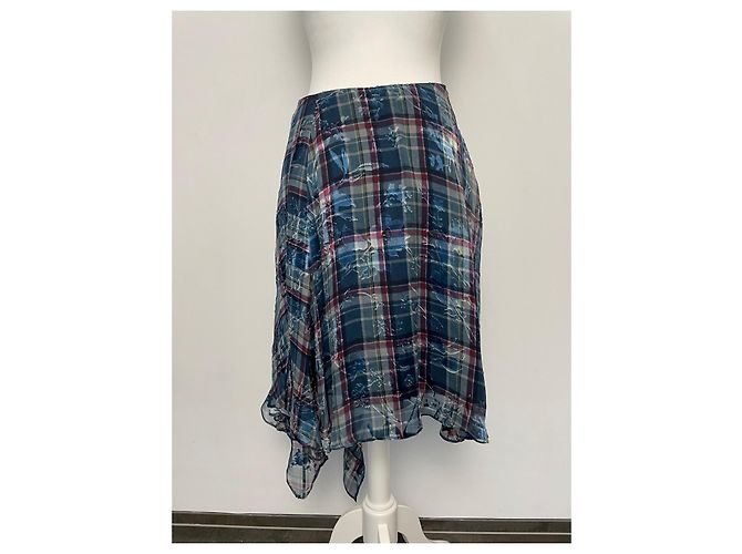 Falda asimétrica Preen By Thornton Bregazzi de seda y viscosa Multicolor - vista 7
