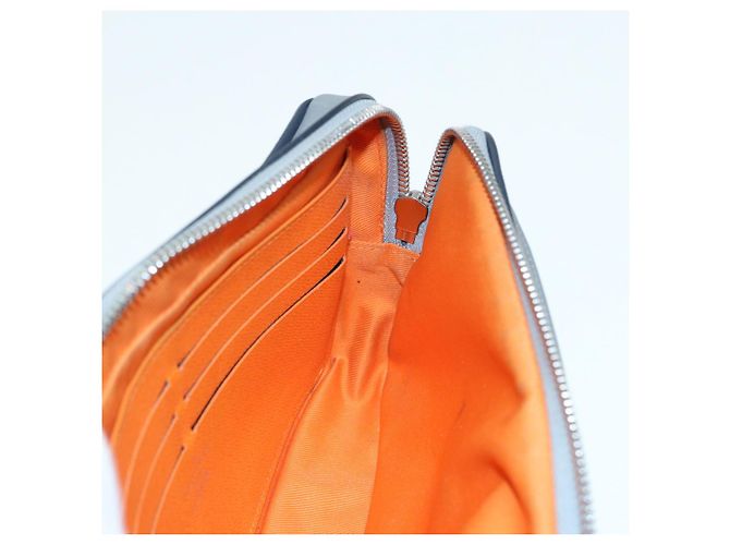 LOUIS VUITTON Borsa Clutch Satellite Alpha Monogramma Argento M44171 LV Auth 87443 - vista 21