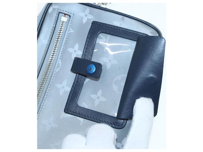 LOUIS VUITTON Borsa Clutch Satellite Alpha Monogramma Argento M44171 LV Auth 87443 - vista 28