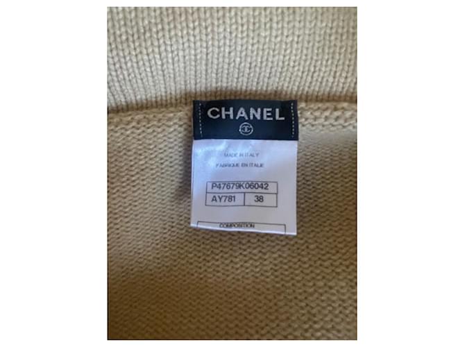 Tunika-Pullover aus 100% Kaschmir von Chanel Beige - Ansicht 3