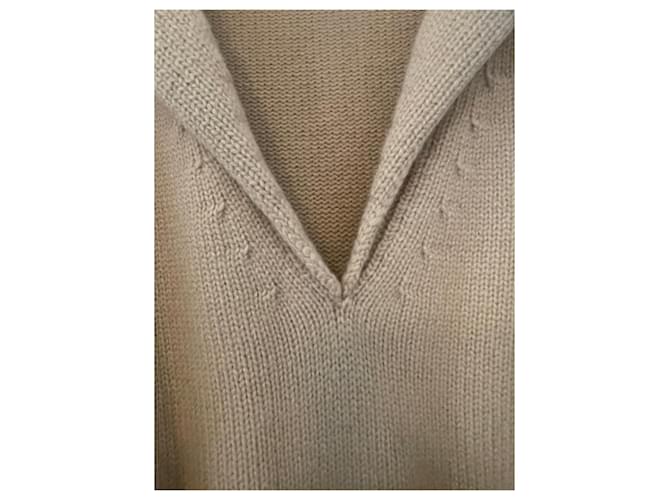 Tunika-Pullover aus 100% Kaschmir von Chanel Beige - Ansicht 6