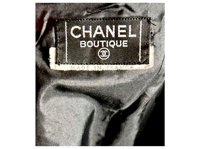Chanel Vintage Lammleder Midikleid, FR 36 Schwarz - Ansicht 8