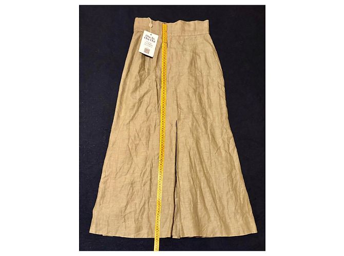 Gonna oversize vintage Chanel degli anni '80, FR 36 Beige Cachi - vista 10