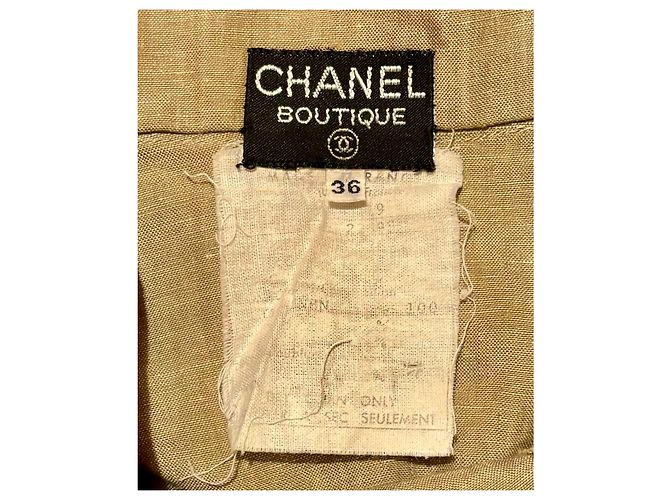 Gonna oversize vintage Chanel degli anni '80, FR 36 Beige Cachi - vista 11