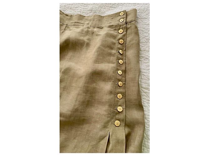 Gonna oversize vintage Chanel degli anni '80, FR 36 Beige Cachi - vista 3