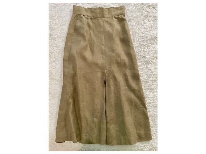 Gonna oversize vintage Chanel degli anni '80, FR 36 Beige Cachi - vista 4
