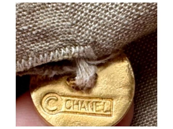 Gonna oversize vintage Chanel degli anni '80, FR 36 Beige Cachi - vista 8