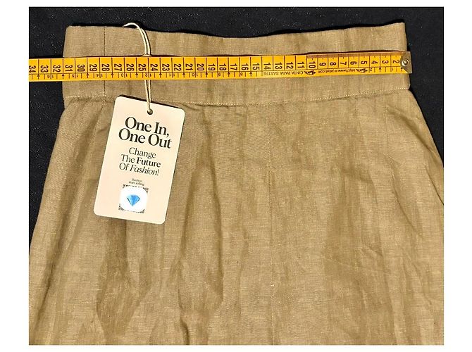 Gonna oversize vintage Chanel degli anni '80, FR 36 Beige Cachi - vista 9