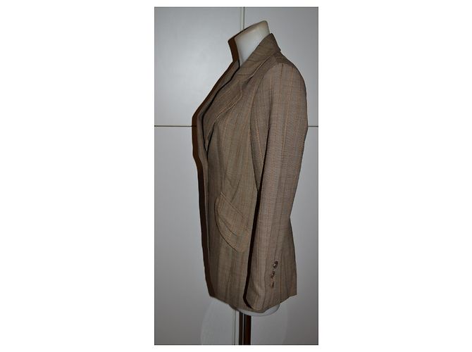 Escada Wolljacke beige Größe 34de 40it - Ansicht 3