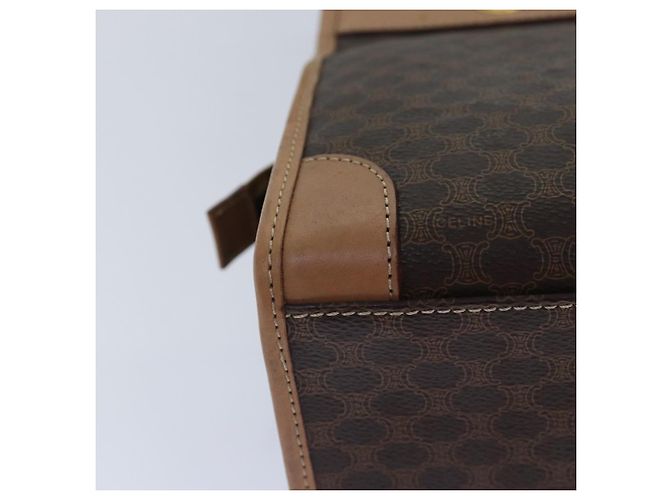 Céline Borsa a mano in tela Macadam CELINE in pelle PVC marrone oro Auth 87901 D'oro - vista 15