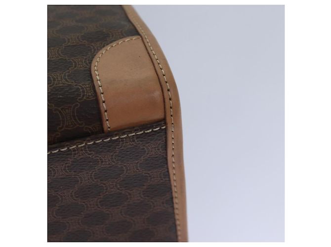 Céline Borsa a mano in tela Macadam CELINE in pelle PVC marrone oro Auth 87901 D'oro - vista 16