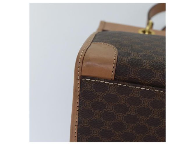 Céline Borsa a mano in tela Macadam CELINE in pelle PVC marrone oro Auth 87901 D'oro - vista 9