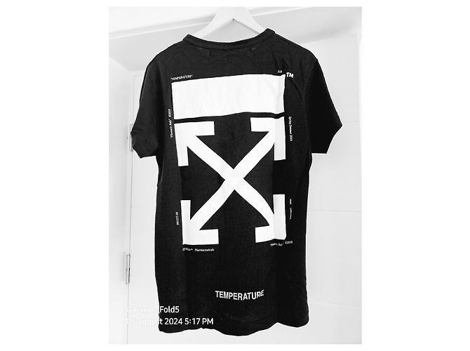 T-shirt Off White Monalisa nera in cotone oversize Nero - vista 2