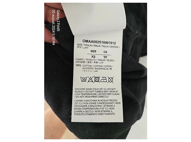 T-shirt Off White Monalisa nera in cotone oversize Nero - vista 5