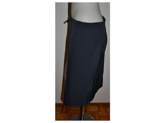 Falda midi Max Mara con cinturón azul - vista 3
