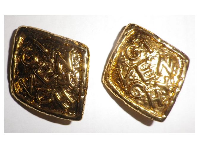 Pendientes clip Givenchy dorados - vista 2