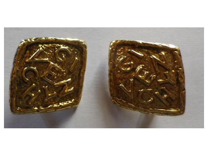 Pendientes clip Givenchy dorados - vista 3