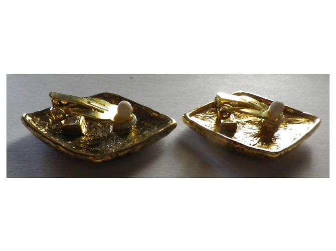 Pendientes clip Givenchy dorados - vista 7