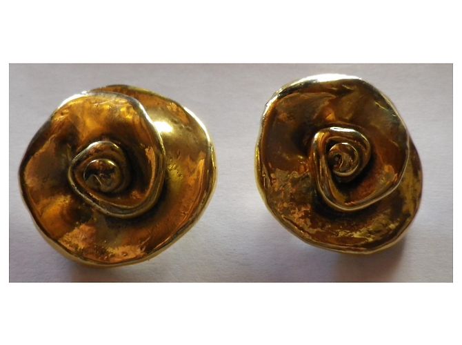 Autre Marque Orecchini a fiore JackydeG dorati in metallo D'oro - vista 2