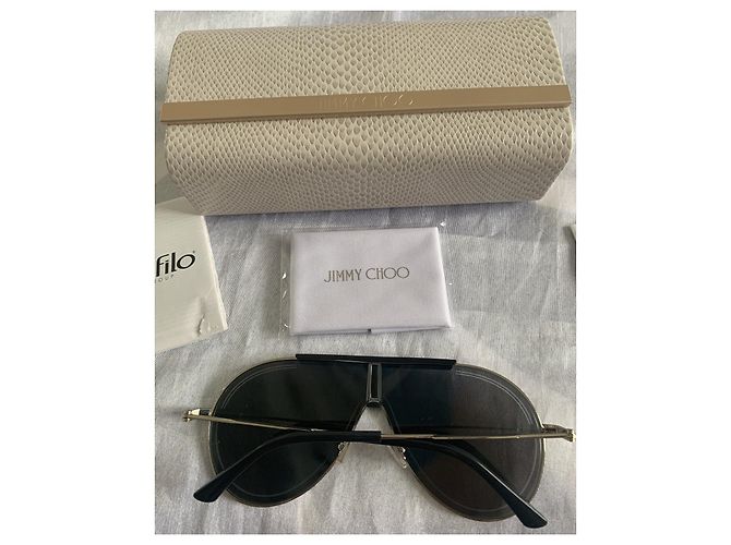 Gafas de sol Jimmy Choo Negras Efecto Espejo Negro Plata - vista 12