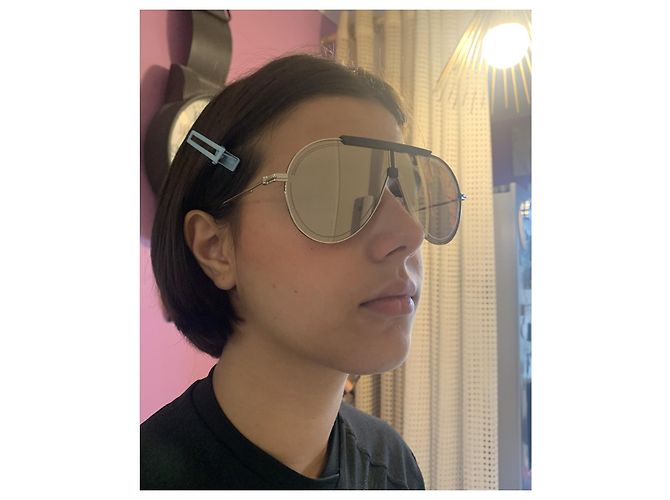 Gafas de sol Jimmy Choo Negras Efecto Espejo Negro Plata - vista 8