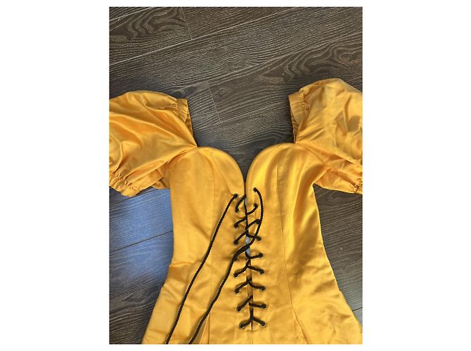 Abito Yves Saint Laurent Arancione Giallo - vista 2