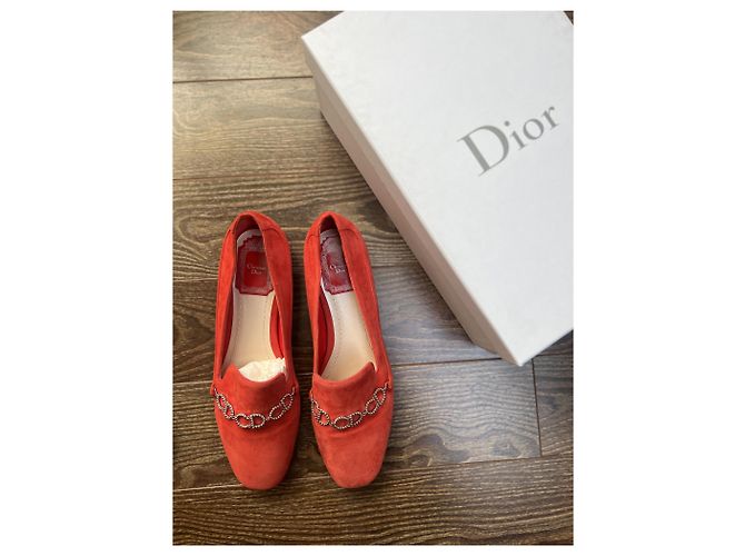 Christian Dior Mocassini Dior color papavero Corallo - vista 11