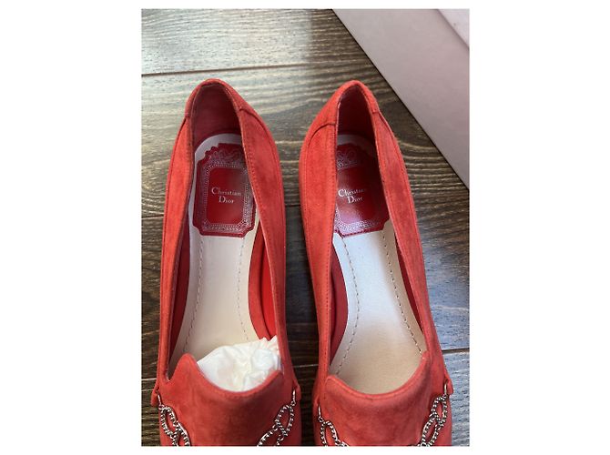 Christian Dior Mocassini Dior color papavero Corallo - vista 2