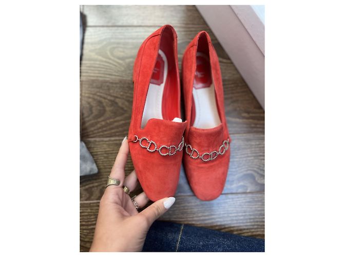 Christian Dior Mocassini Dior color papavero Corallo - vista 3