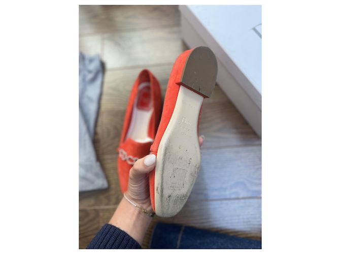 Christian Dior Mocassini Dior color papavero Corallo - vista 4