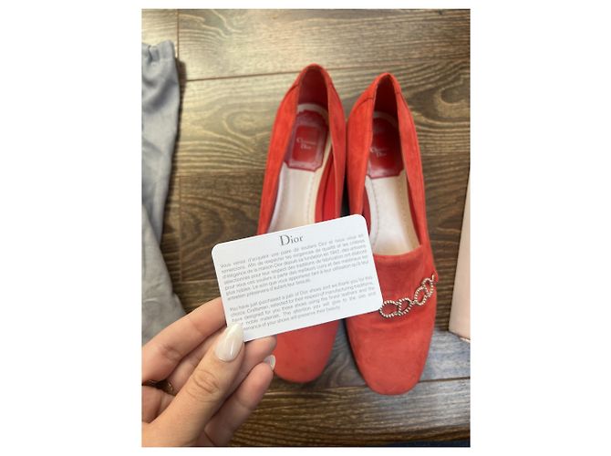 Christian Dior Mocassini Dior color papavero Corallo - vista 7