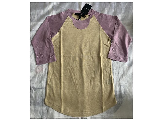 Top in lino Isabel Marant Beige e Lavanda - vista 2