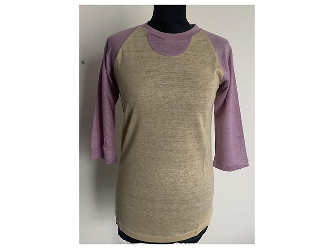 Top in lino Isabel Marant Beige e Lavanda - vista 6