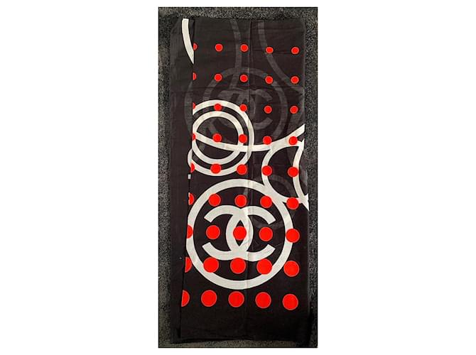 Chanel Pañuelos Negro Roja - vista 2