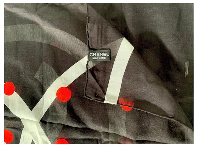 Chanel Pañuelos Negro Roja - vista 3
