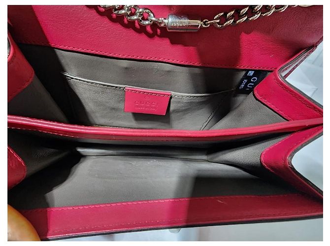 Gucci Bolsa de ombro em couro de bezerro patente com G entrelaçado em rosa petúnia - vista 15