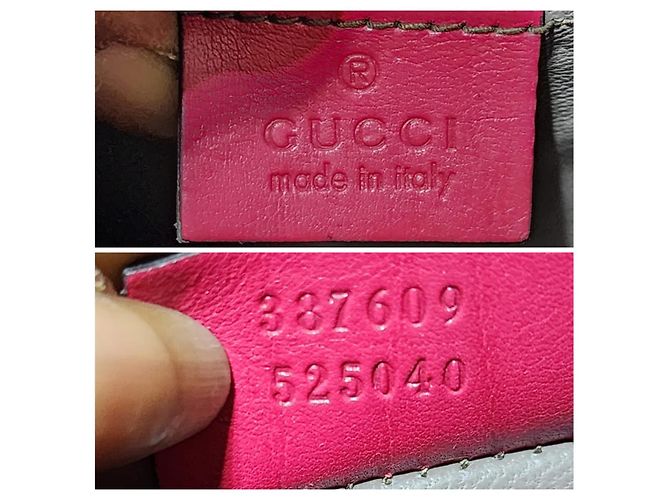 Gucci Bolsa de ombro em couro de bezerro patente com G entrelaçado em rosa petúnia - vista 8