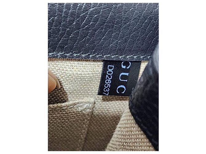 Borsa a spalla in pelle di vitello nera Interlocking G di GUCCI Blu - vista 15