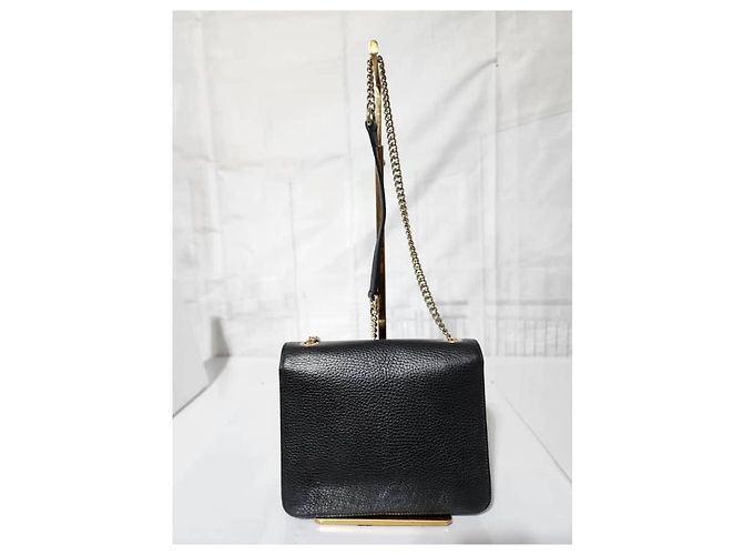 Borsa a spalla in pelle di vitello nera Interlocking G di GUCCI Blu - vista 4