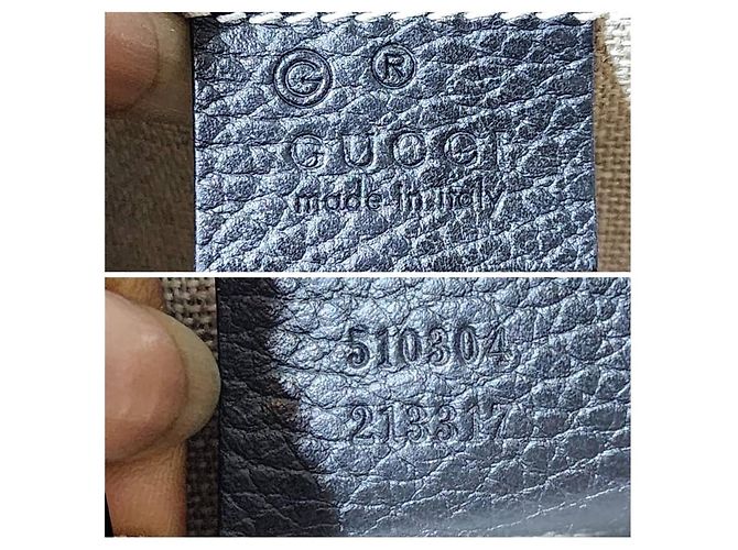 Borsa a spalla in pelle di vitello nera Interlocking G di GUCCI Blu - vista 9