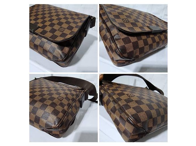 Borsa a tracolla Louis Vuitton Damier Ebene District PM marrone - vista 12