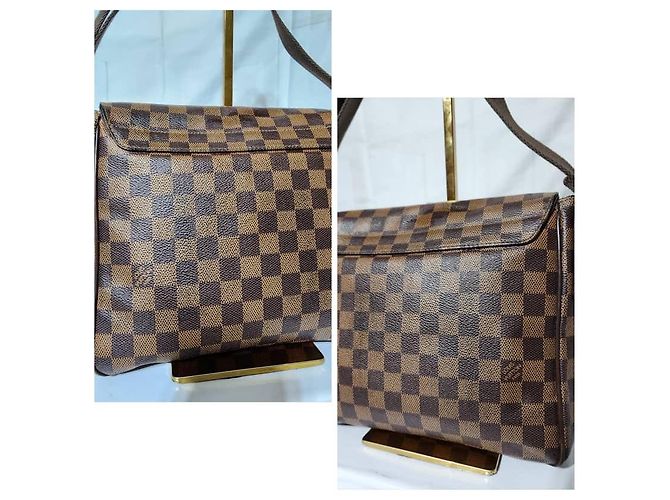 Borsa a tracolla Louis Vuitton Damier Ebene District PM marrone - vista 13