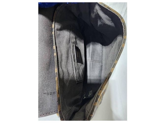 Borsa a tracolla FENDI Zucca Vitello Elite piccola in Ecstasy rosa/marrone - vista 16