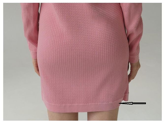 Vestido de algodón y seda rosa con logo CC de Chanel & Karl Lagerfeld 2011 - vista 15