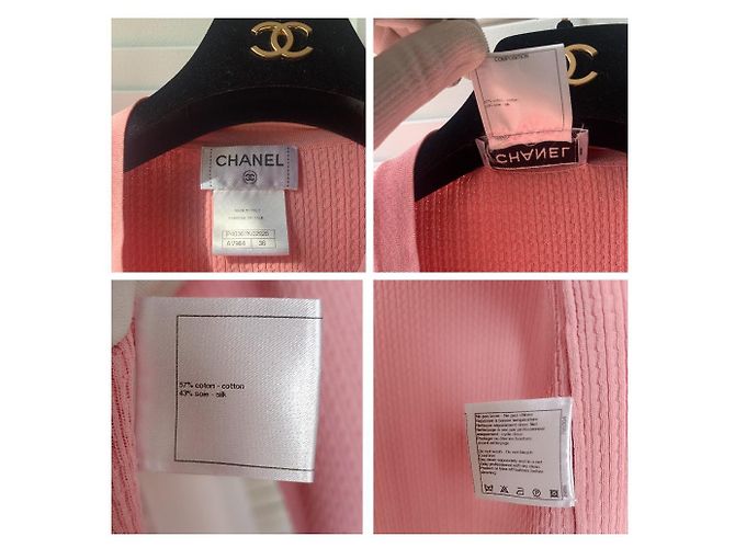 Vestido de algodón y seda rosa con logo CC de Chanel & Karl Lagerfeld 2011 - vista 7