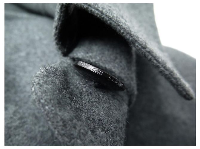 Hermès NUEVO ABRIGO DE CACHEMIRA GRIS HERMES CAPE T36 S - vista 13
