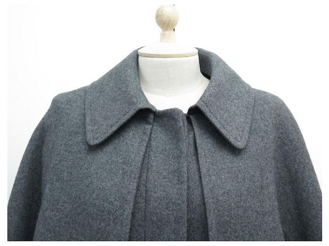 Hermès NUEVO ABRIGO DE CACHEMIRA GRIS HERMES CAPE T36 S - vista 2