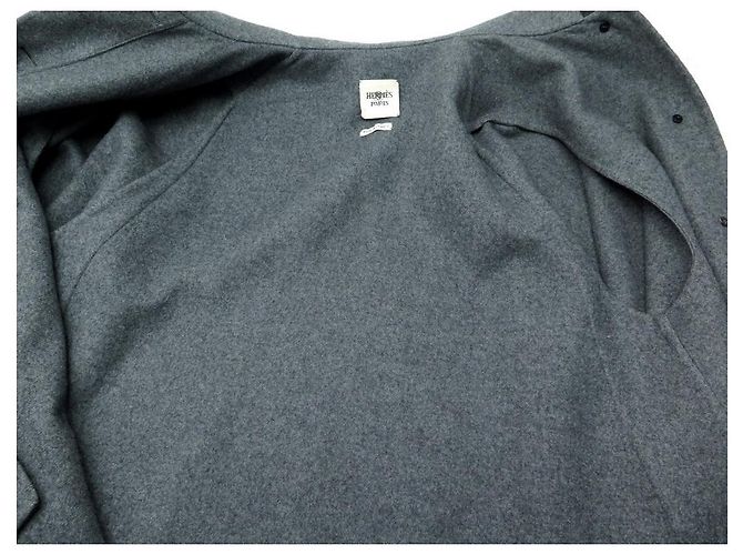 Hermès NUEVO ABRIGO DE CACHEMIRA GRIS HERMES CAPE T36 S - vista 4