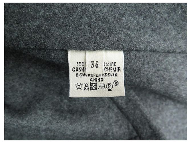Hermès NUEVO ABRIGO DE CACHEMIRA GRIS HERMES CAPE T36 S - vista 6