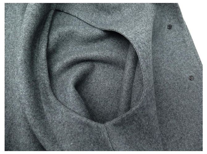 Hermès NUEVO ABRIGO DE CACHEMIRA GRIS HERMES CAPE T36 S - vista 9